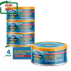 Wild Planet Albacore Wild Tuna, No Salt Added, Canned Tuna, Pole & Line Caught,