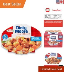 Instantly Satisfying Beef Stew – 9-Ounce Trays, Pack of 6 for Convenient Dining