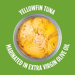 E.V.O.O. Solid Yellowfin/Light Tuna in Extra Virgin Olive Oil – 4.5 Oz Can (Pack