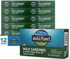 Wild Pacific Tinned Sardines In Extra Virgin Olive Oil Lightly Smoked Scale Free
