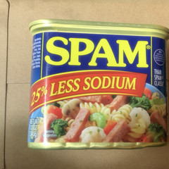 SPAM Less Sodium Classic Pork 12 oz Can, Gluten Free Canned Meat