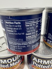 Armour Star Potted Meat 5.5 OZ Chicken- Pork Added, Bulk Lot of 5 Cans