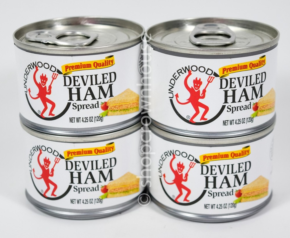 4 Underwood DEVILED HAM Spread 4.25 oz can 07/13/2027