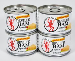 4 Underwood DEVILED HAM Spread 4.25 oz can 07/13/2027