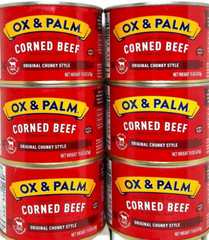 OX & Palm Corned Beef with Juices Original Chunky Style 15 oz ( Pack of 6 )