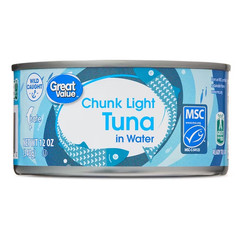 (24 pack) Great Value Chunk Light Tuna in Water, 12 oz