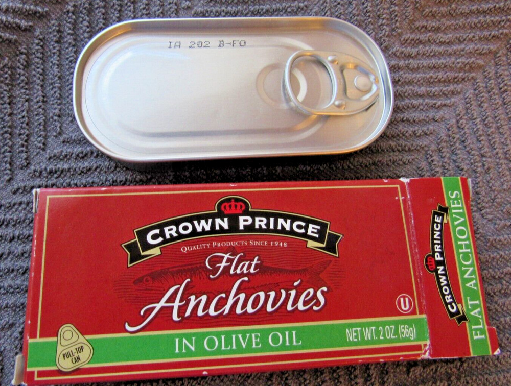 Crown Prince Flat Anchovies in Olive Oil, 2 Ounce, NEW