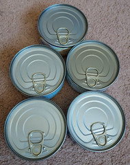 5 small cans Premium White Chicken in water 98% fat free easy open ready to eat