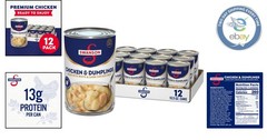 Convenient Swanson Chicken & Dumplings, Pack of 12 x 10.5 oz Comfort Food