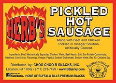 24-ct Pickled Hot Sausages – Individually Wrapped, Spicy Snack, 0.7oz Cups