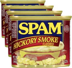 Spam Hickory Smoke, 12 Ounce Can (Pack of 4)