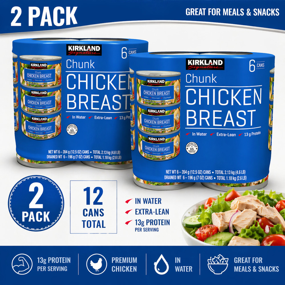 2-Pack Kirkland Signature, Chicken Breast, 12.5 oz, 6-Count