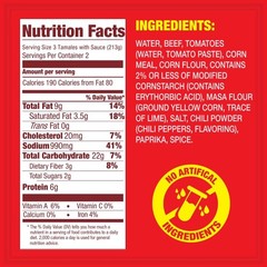 Hormel Canned Beef Tamales 15oz, Slow Cooked Tangy Chili Sauce Prepared Meal 4pk