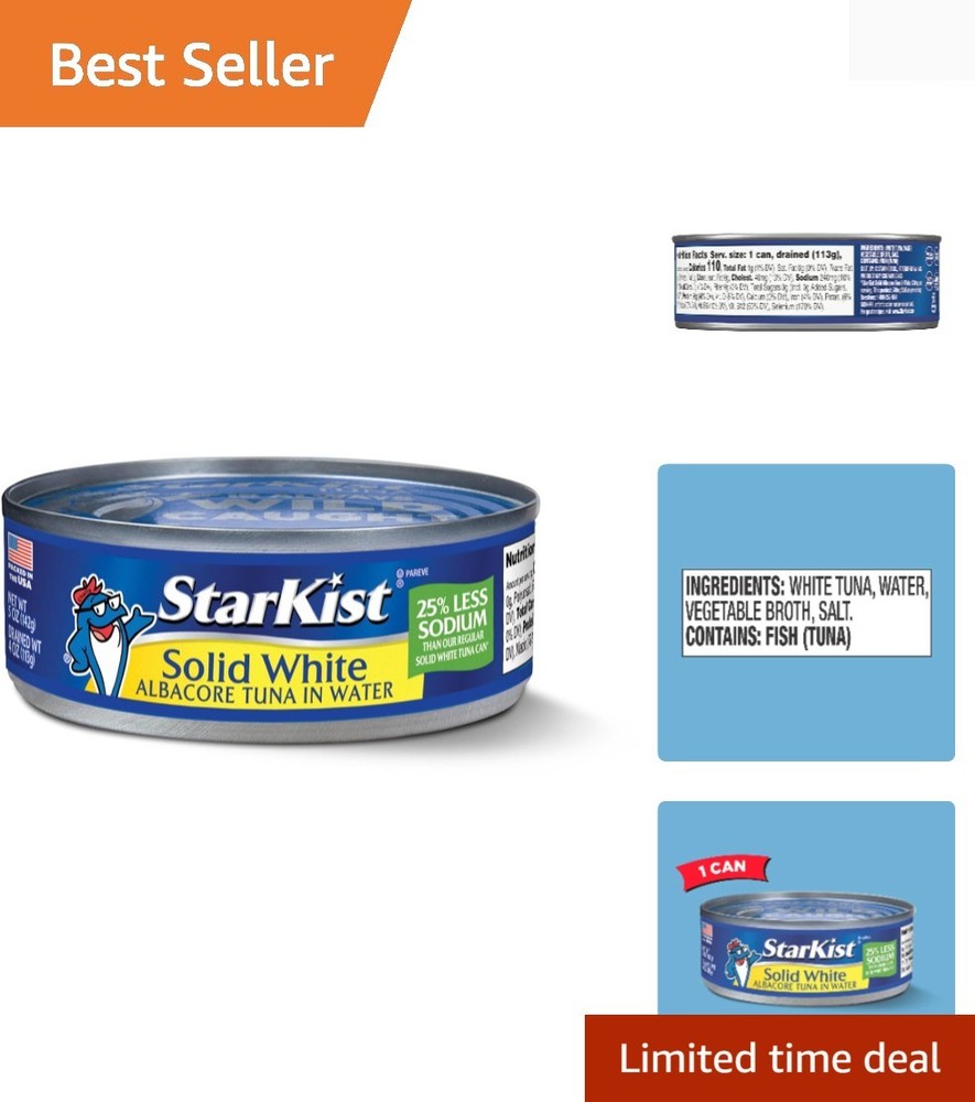 Solid White Albacore Tuna in Water Low Sodium – 5 oz Can