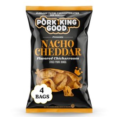 Nacho Cheddar Pork Rinds Chicharrones 4 Pack Snacks