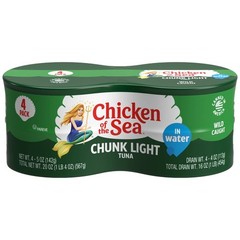 (2 pack) Chicken of the Sea Chunk Light Tuna In Water 4 – 5 oz Cans