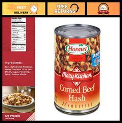 Corned Beef Hash – 14 oz Cans (Pack of 12) – Ready to Eat, Convenient Meal Optio