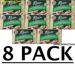 8 PACK – Fancy Sardines, In 100% Olive Oil, 4.4 oz (Total 35.2 oz)