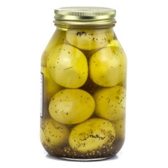32 oz Pickled Eggs – 5 Varieties Available, Mustard Flavor (2 Jars) – Gourmet Sn