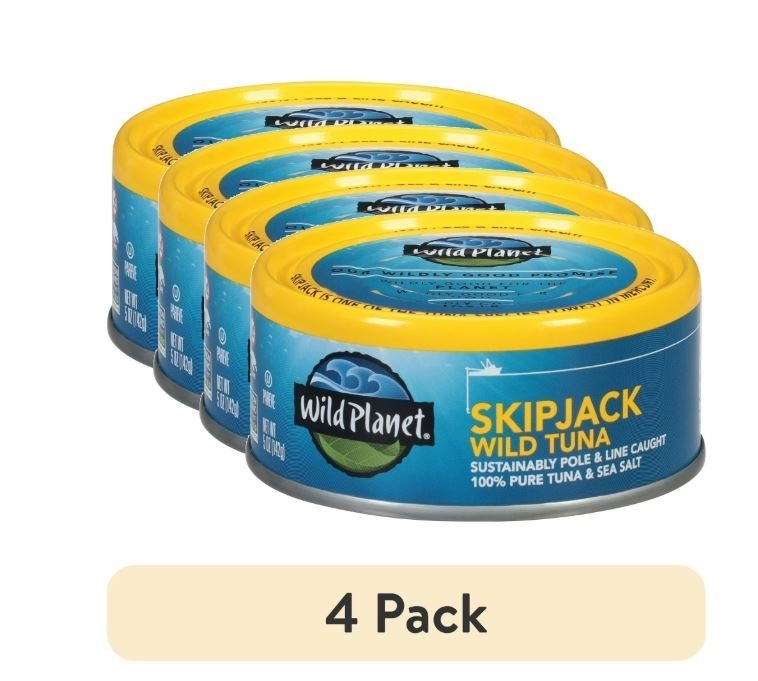 (4 pack) Wild Planet Skip Jack Wild Tuna 5 oz