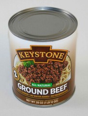 KEYSTONE ALL NATURAL Ground Beef 6 cans – 28 OZ each 168 oz total BBY 2027