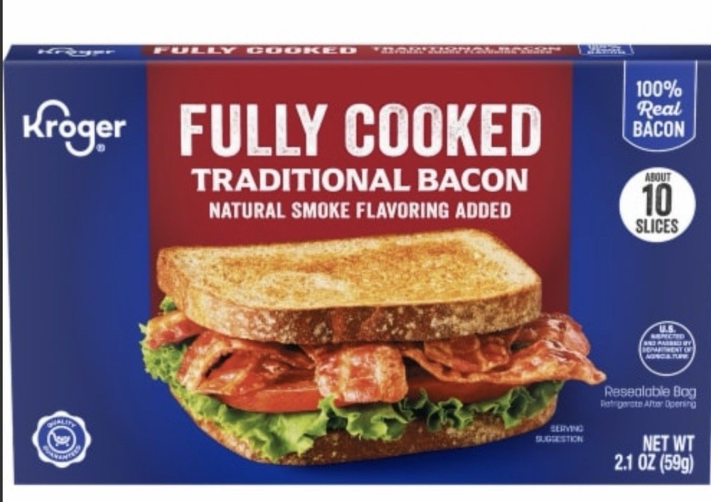 Fully Cooked Natural Smoke Traditional Bacon 2.1oz 10 Slices