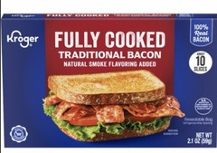 Fully Cooked Natural Smoke Traditional Bacon 2.1oz 10 Slices