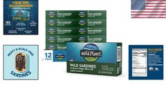 Tender Wild Sardines in EVOO – Gluten-Free, 12 Pack, Rich in Protein & Omega-3s