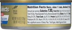 Selects No Salt Added Chunk White Albacore Tuna in Water – 4.5 oz Can Pack of 5