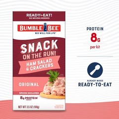 Snack On The Run Ham Salad with Crackers Kit, 3.5 oz (Pack of 12) – Ready to …