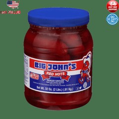 Ready To Eat Fully Cooked Pickled Sausage Convenient Resealable Jar Snack New