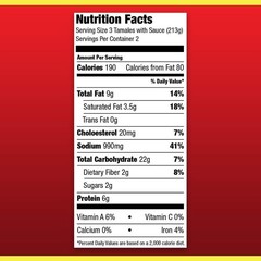 Beef Tamales 15 Oz Pack of 8 Canned Protein No Artificial BPA-Free