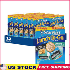 Ready To Eat Tuna Salad Kit Deli Style 4 oz Pouch 12 Pack Protein Healthy Snack