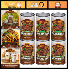 All-Natural Fully Cooked Ground Beef 14 Oz Canned Meat, 5-Year Shelf Life, Glute