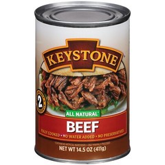 12 Canned 🇺🇸USA Made Keystone Meats Natural Beef 14.5oz Camping Food Ex 1/2029