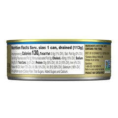 Selects No Salt Added Chunk White Albacore Tuna in Water, 4.5 Oz (12 Pack) Canne