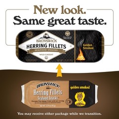 Brunswick Golden Smoked Herring Fillets, 3.25 oz Can 39 Ounce (Pack of 1)