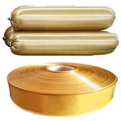 5 Meters Food Grade Yellow Plastic Sausage Casings Sausage Width 48-50mm Shell