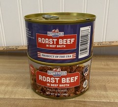 2 Cans of Butterfield Farms Roast Beef in Beef Broth, 12 oz Each Can