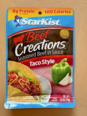 Lot of 4 StarKist Beef Creations Taco Style Package 2.6oz Best Buy 3/20/2027 NIP