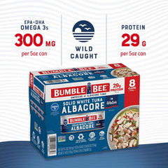 Solid White Albacore Tuna in Water, 5 Oz Can (Pack of 8) – Wild Caught Tuna – 29