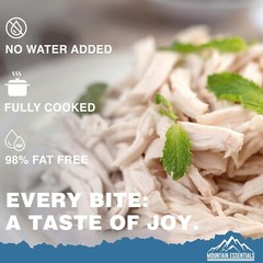 MOUNTAIN ESSENTIALS All Natural Fully Cooked Chicken 28oz, Food Pack of 12