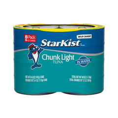 (16 Cans) StarKist Chunk Light Tuna in Water – 2 Packs of 8 – 5 oz Cans – NEW