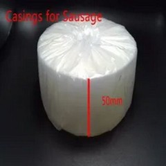 4 Meters Food Grade Casings for Sausage Salami Wide 50mm Shell Plastic Inedible