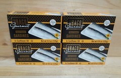 4 UBAGO GOURMET HAND PACKED Sardines WILD CAUGHT in OLIVE oil 4.4z bumblebee