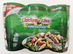 12 Packs Chicken of the Sea Chunk Light Premium Tuna in Water 7oz each FREE SHIP