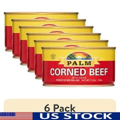 6 Pack Canned Corned Beef Juices 11.5oz Protein Rich Versatile Easy Prep Meals