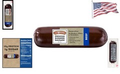 8oz Beef Summer Sausage – 100% Natural, High Protein, Gluten Free