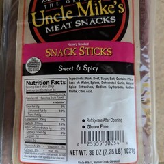 Walnut Creek Foods Jerky Sticks, Hickory Smoked Meat Snacks 2 Pound Bag