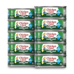 Wild Caught Chunk Light Tuna 5 Ounce Cans 10-Count – High Protein 100% Classic